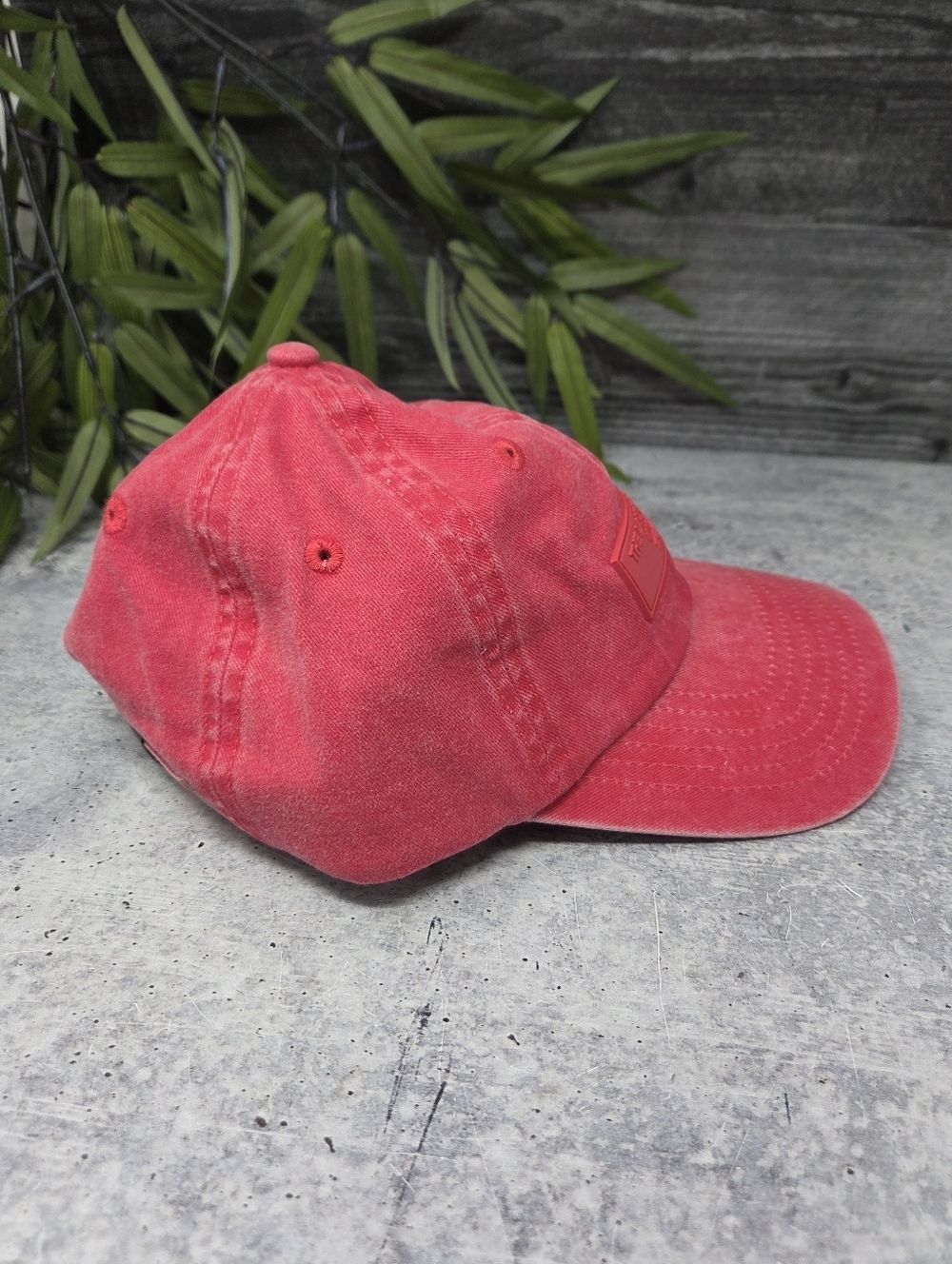 The Laundry Room Official Trademark Logo Papa Cap Hat In Vintage Red — image 5 of 5